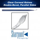 Clear Corneal Knife, 2.85 mm, Angled, Parallel Sides